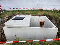 Betonová šachta na vystrojení vrtu, Rakovník, db betonové jímky